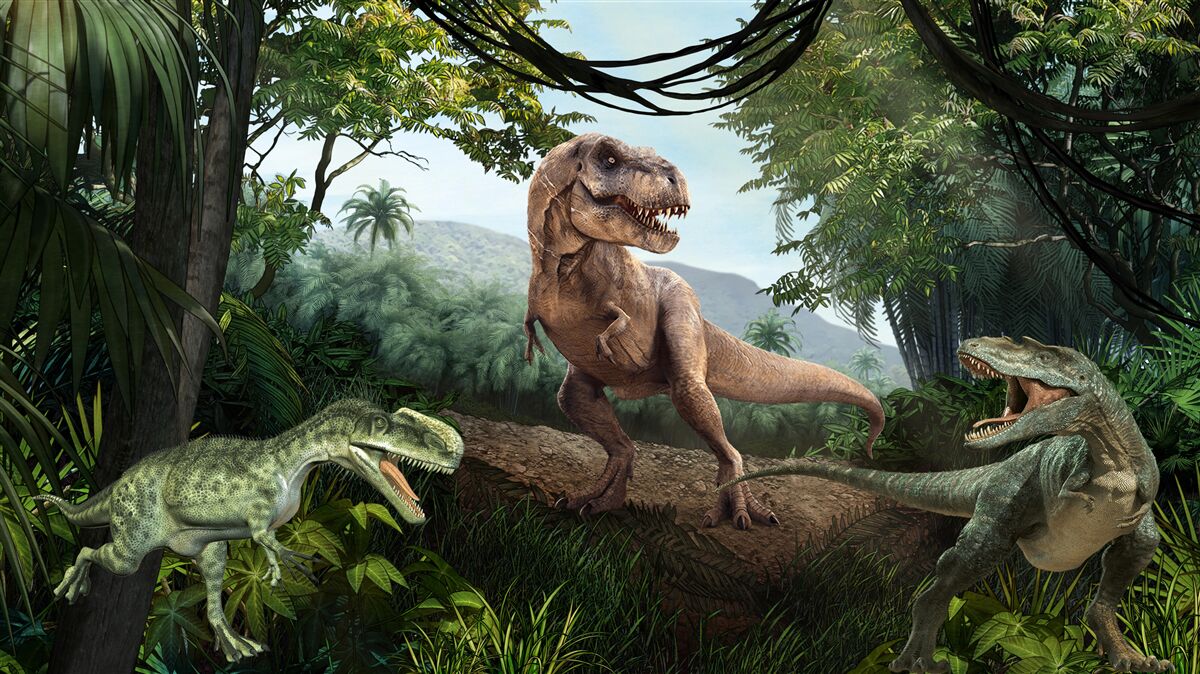 Fototapet perioada dinozaurilor la tropice