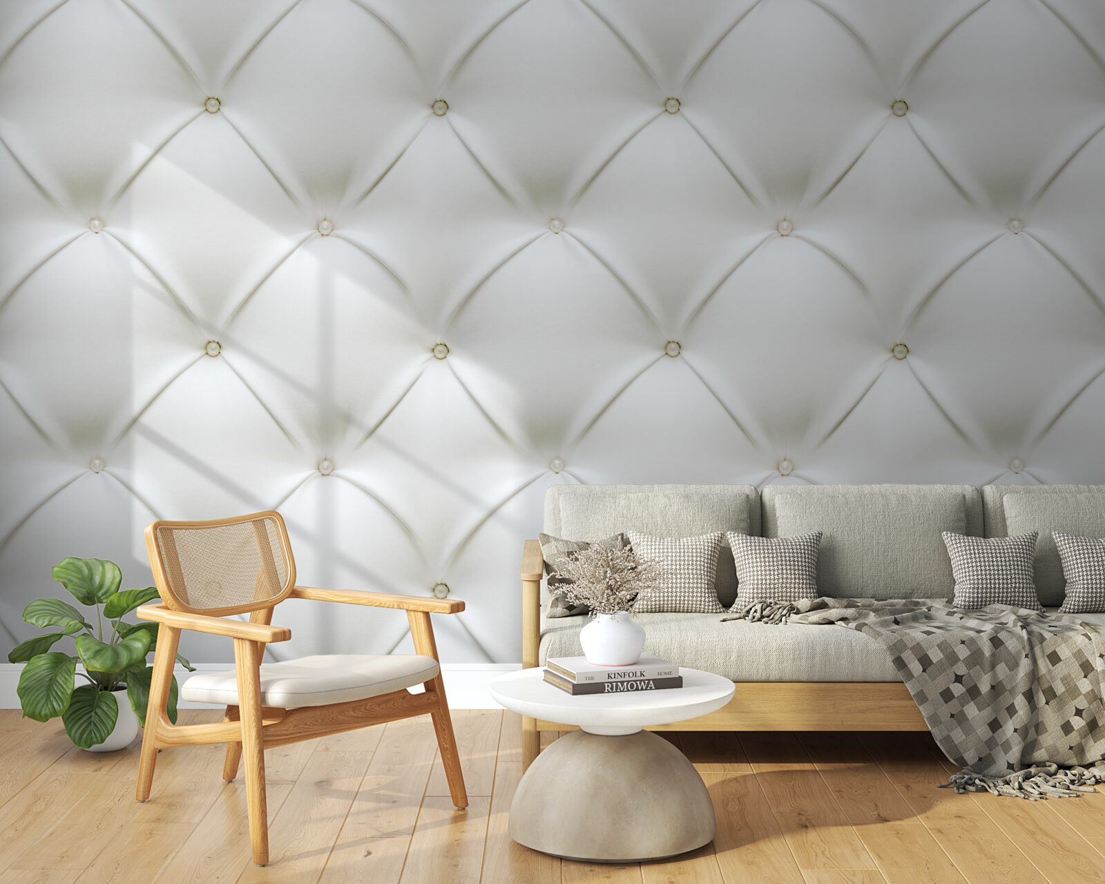 Fototapet Textura cu perle aurii într-un design tridimensional