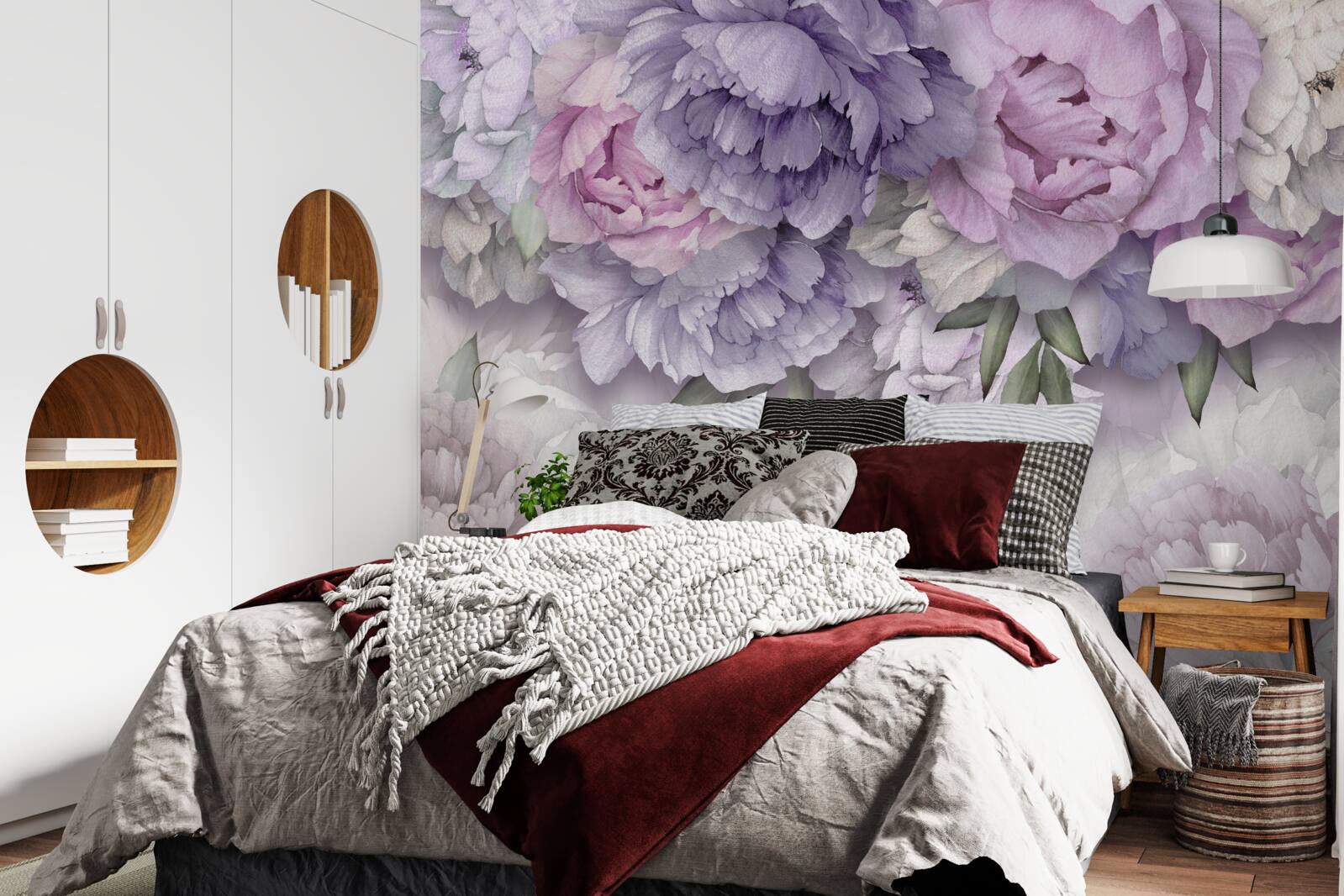 Fototapet flori cu o nuanță delicată de liliac