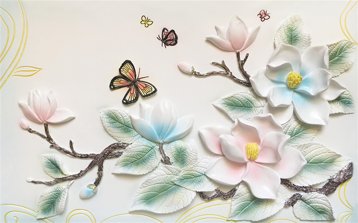 Fototapet magnolia și-a deschis florile pentru molii
