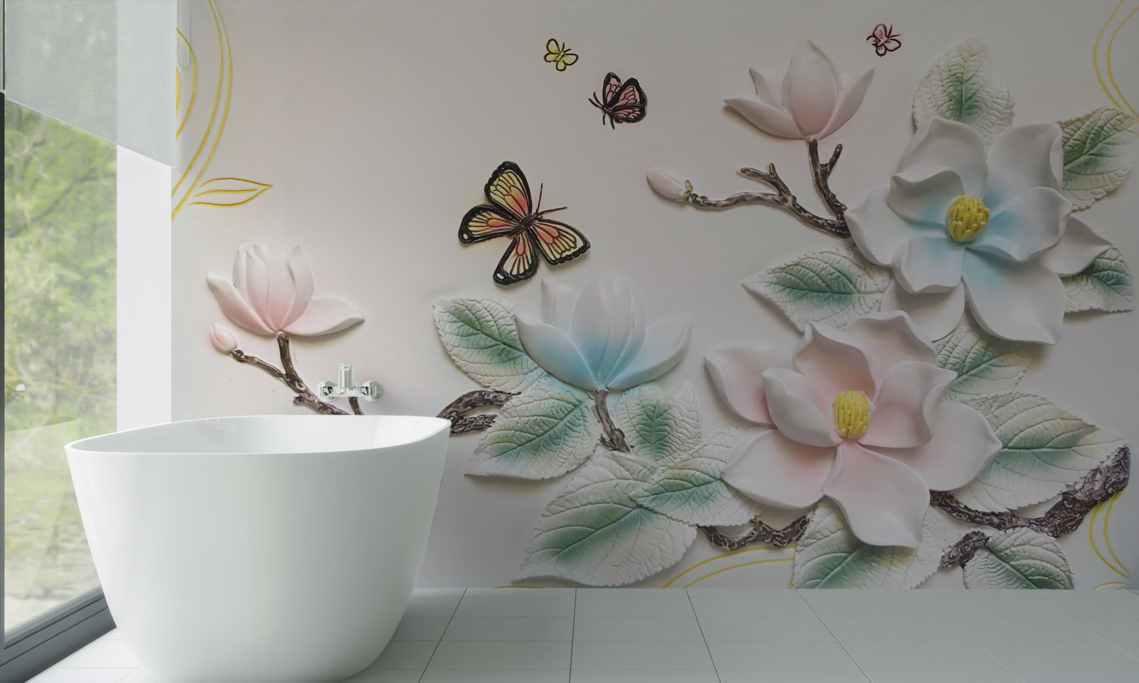Fototapet magnolia și-a deschis florile pentru molii
