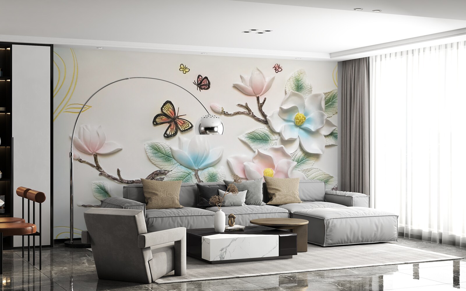 Fototapet magnolia și-a deschis florile pentru molii