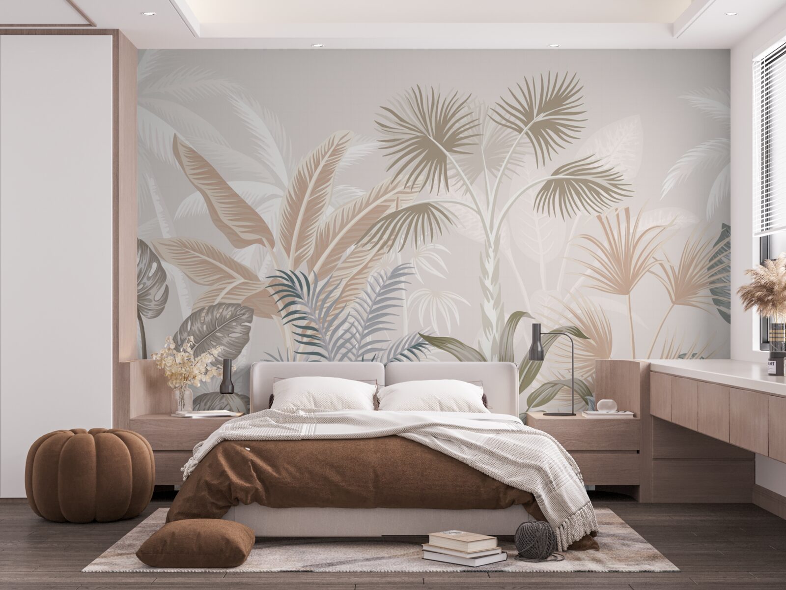 Fototapet plante tropicale în ploile de vară