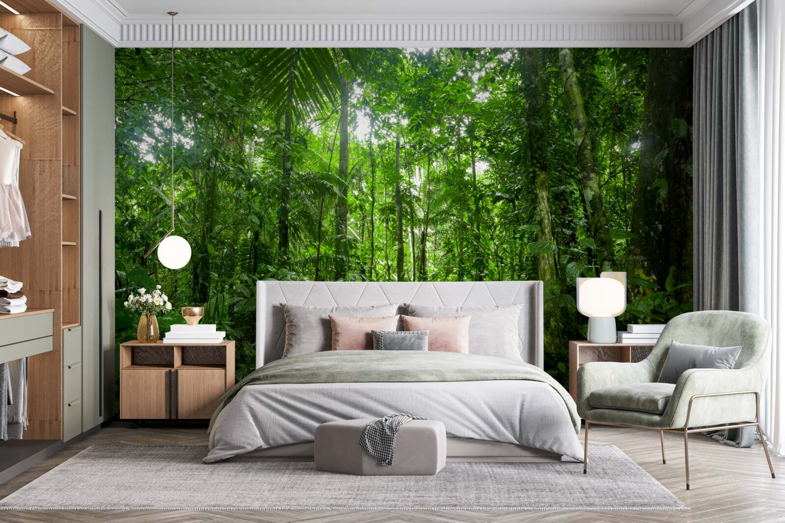 Fototapet peisaj de pădure tropicală, amazon