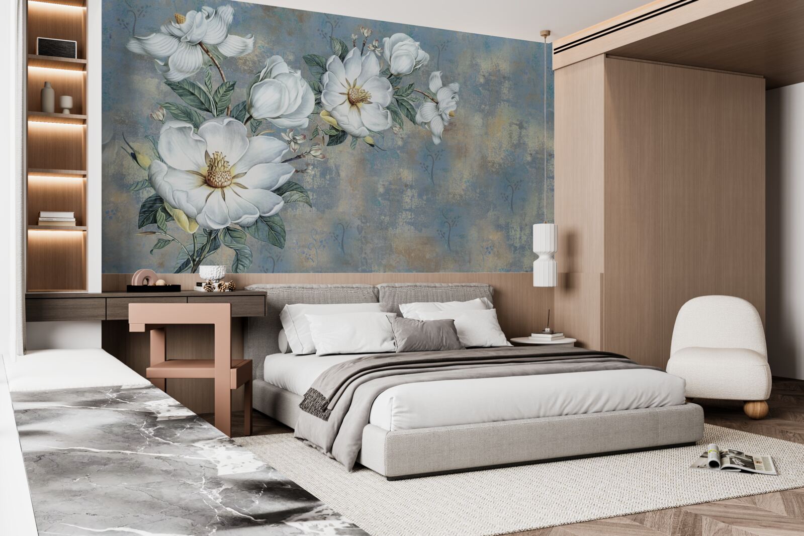 Fototapet magnolie în floare
