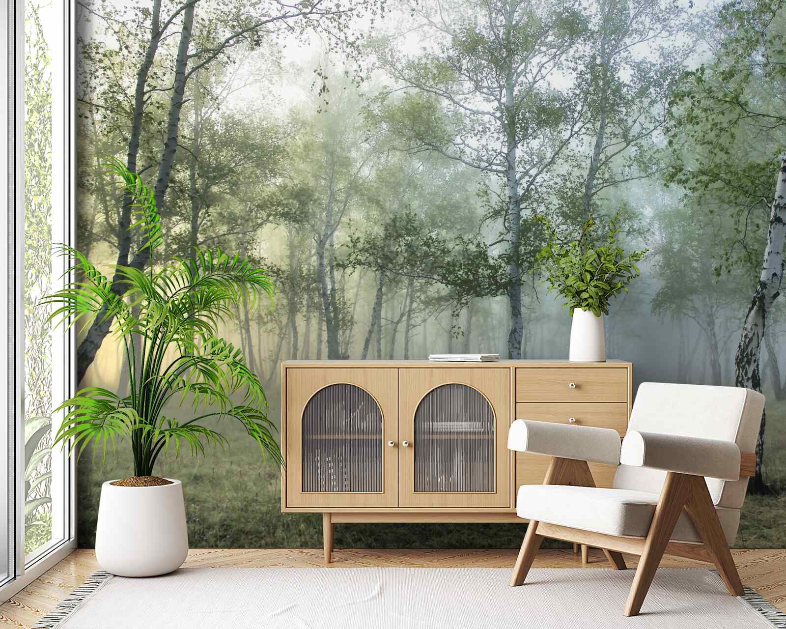 Fototapet culoare verde, elemente naturale și relief natural