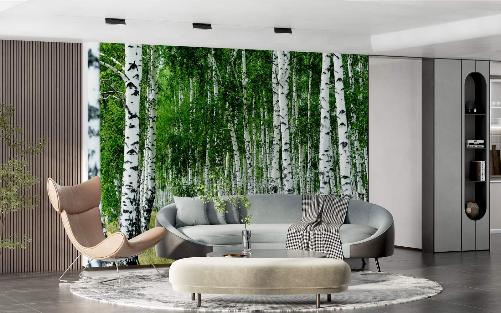 Fototapet mesteacăn grove