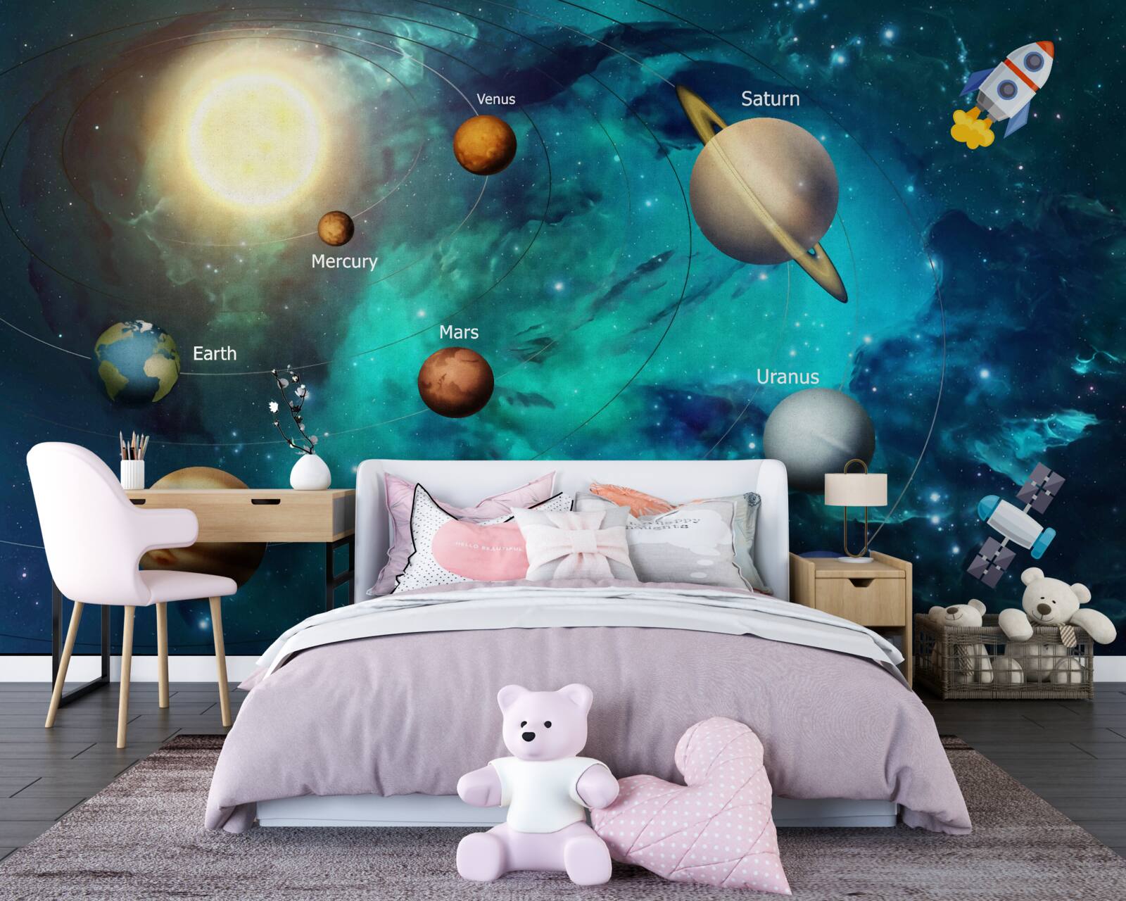 Fototapet corpuri cosmice în univers