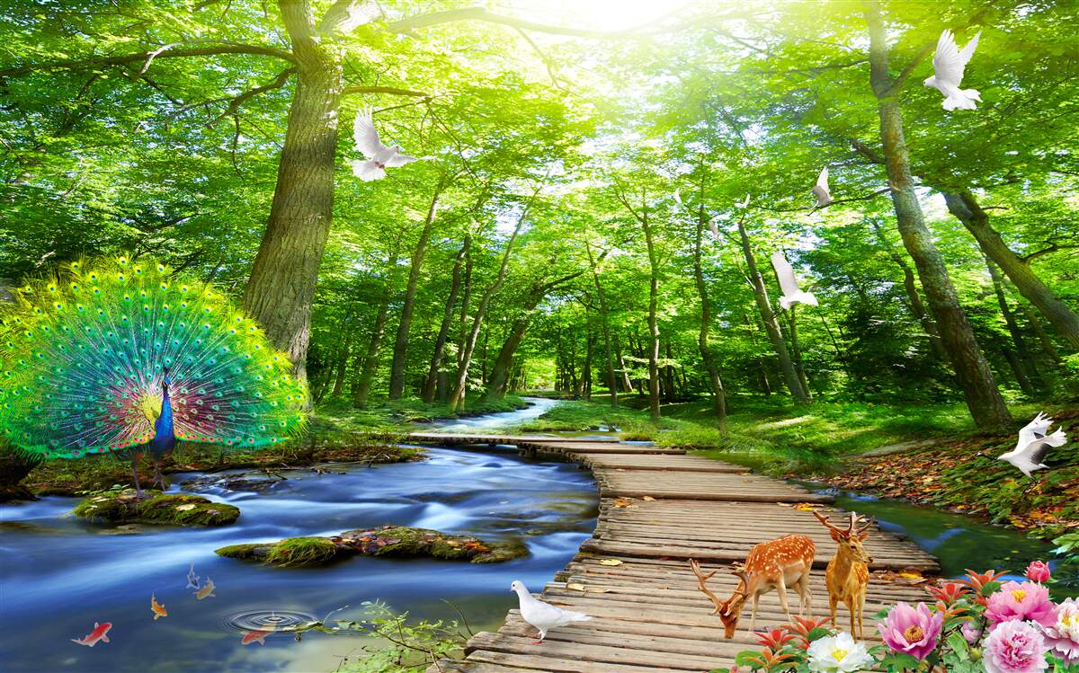 Fototapet creaturi din pădure