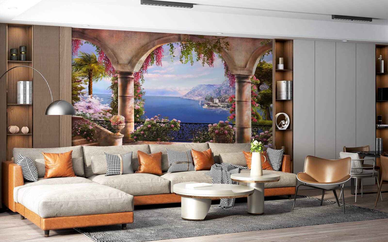 Fototapet balconul se deschide spre mare
