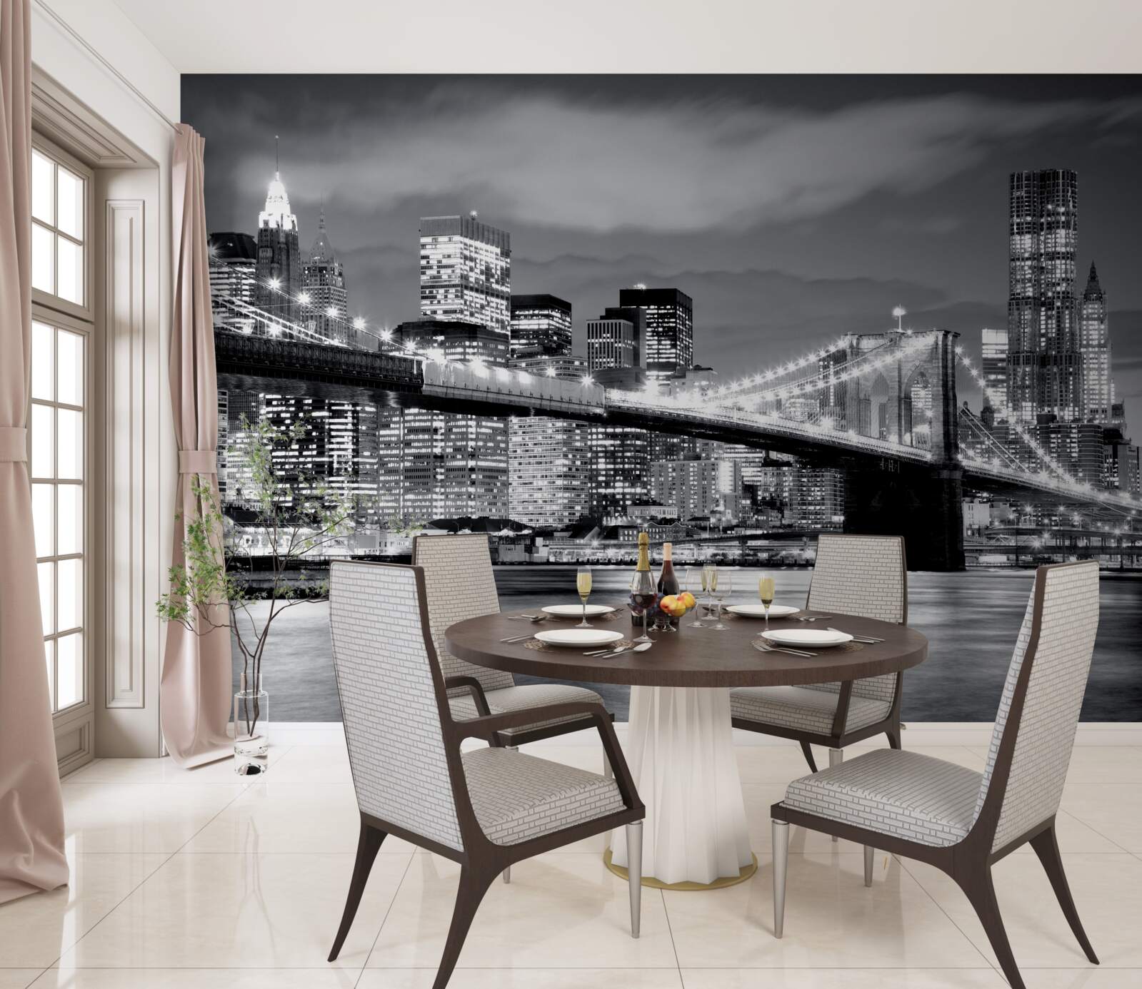 Fototapet new york în alb și negru