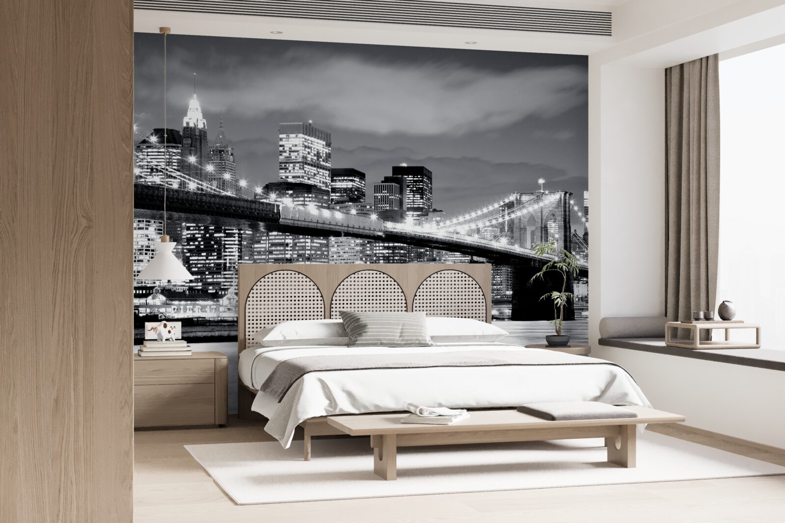 Fototapet new york în alb și negru