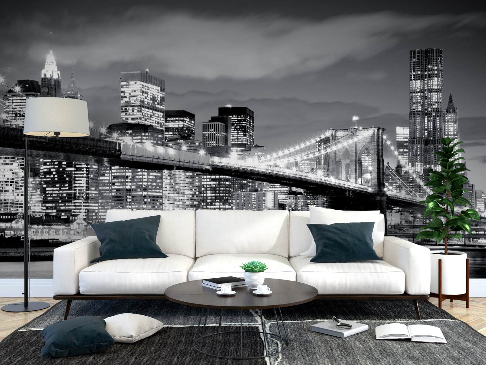 Fototapet new york în alb și negru
