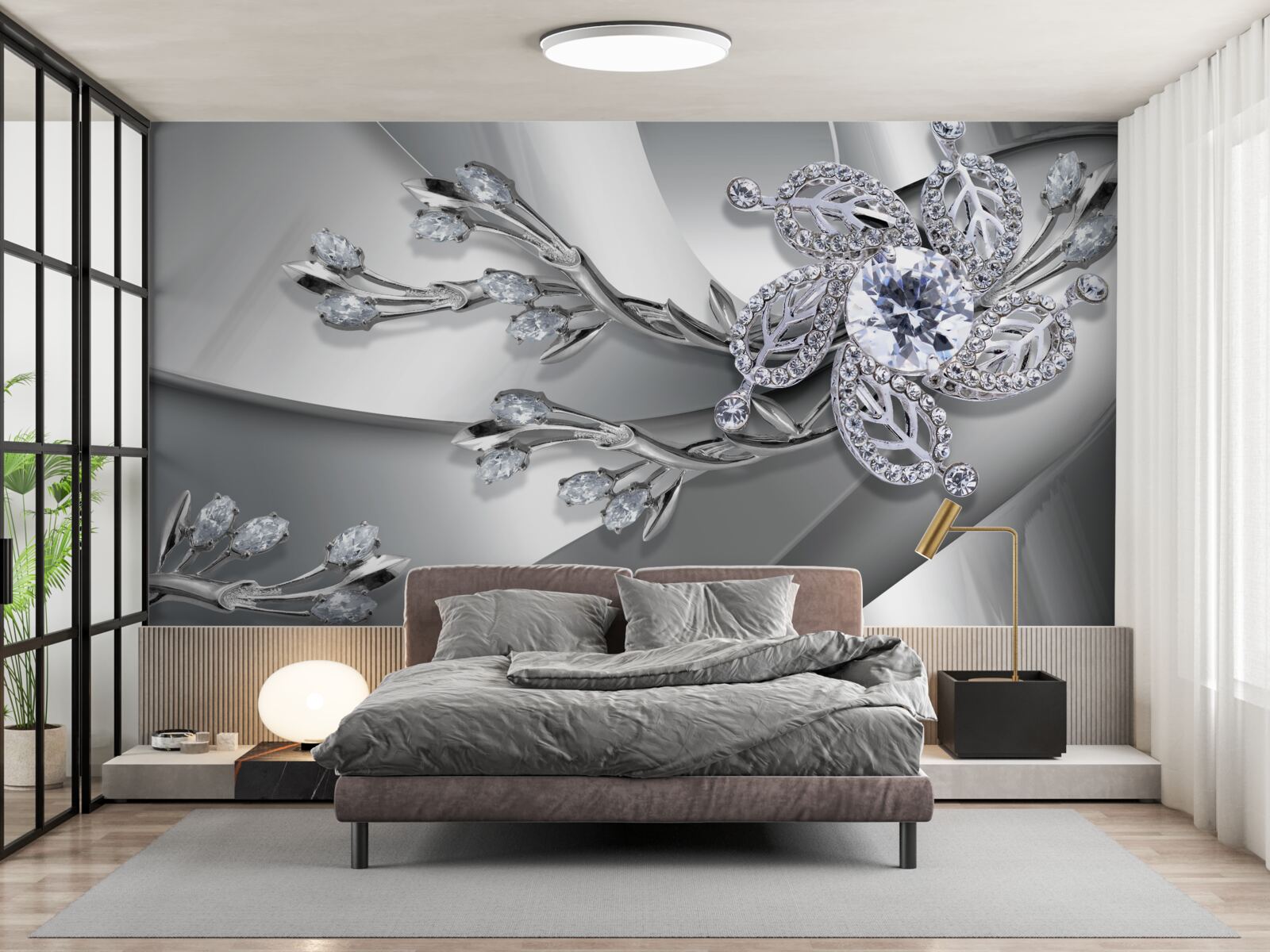 Fototapet flori de diamant