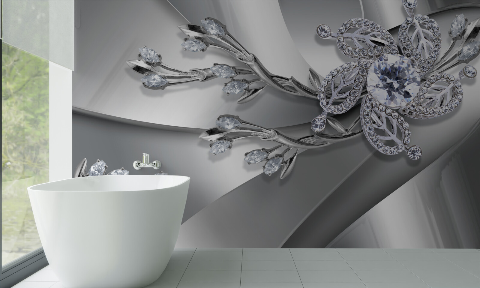 Fototapet flori de diamant