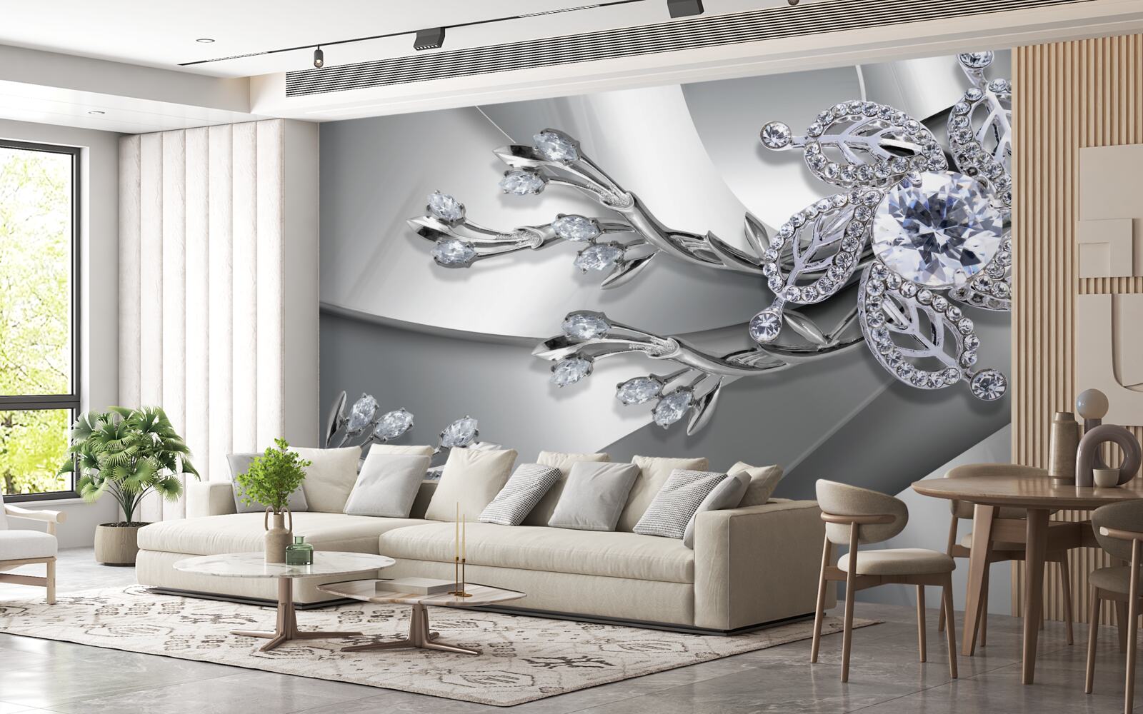 Fototapet flori de diamant