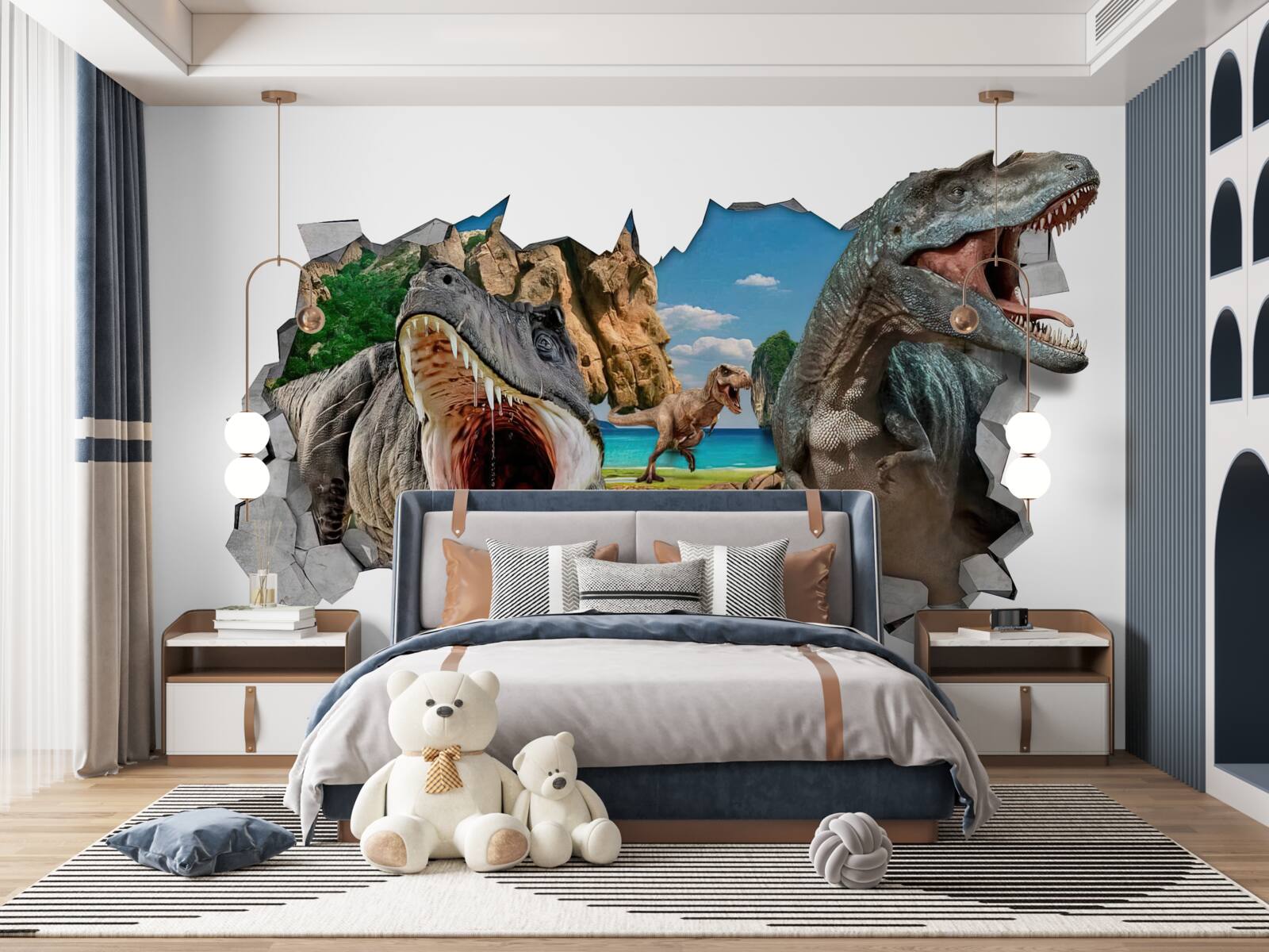 Fototapet figurină, dinozaur și jocuri