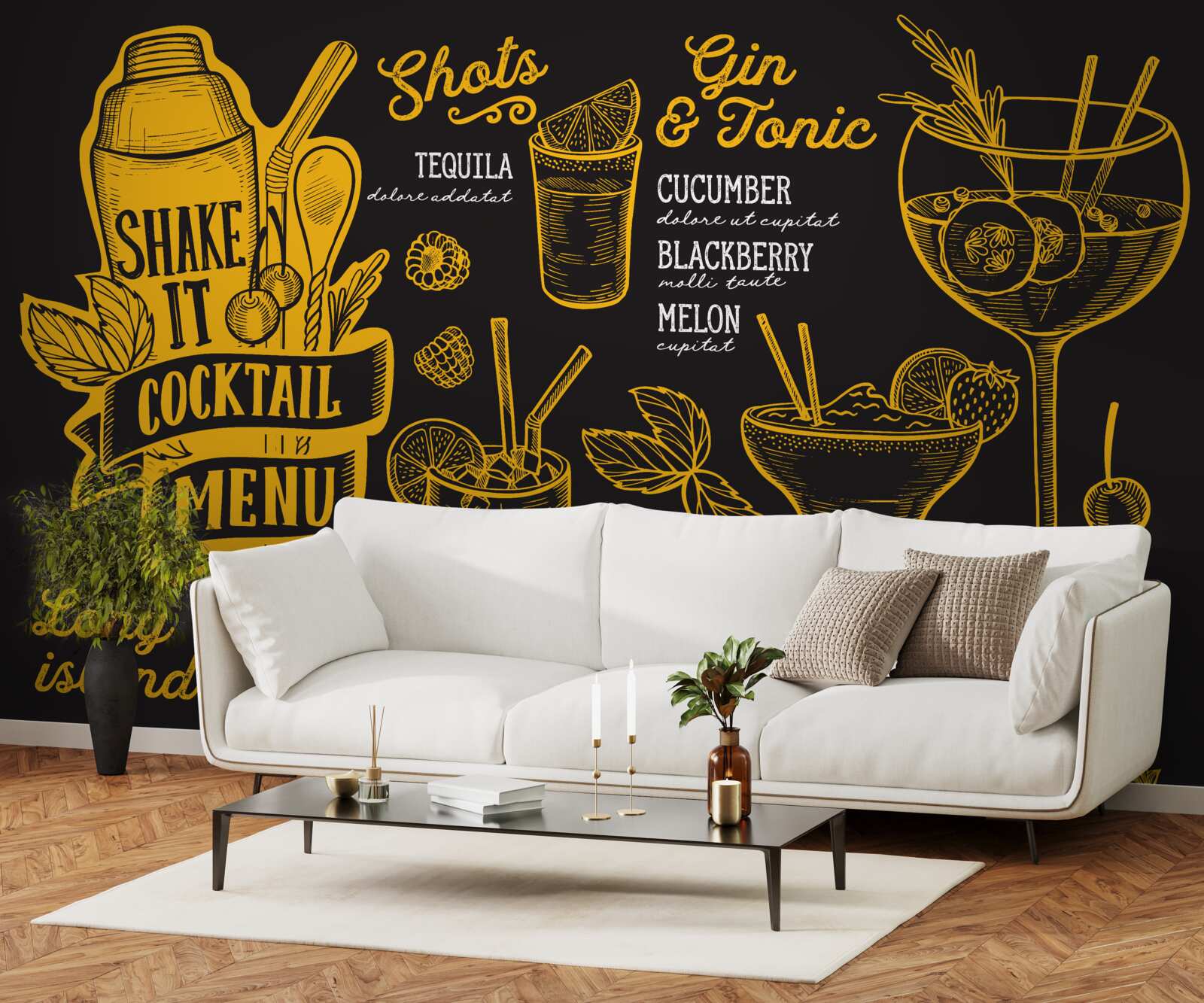 Fototapet meniu cocktail