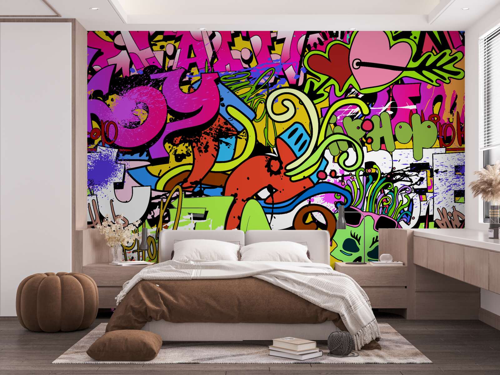 Fototapet graffiti pe străzi