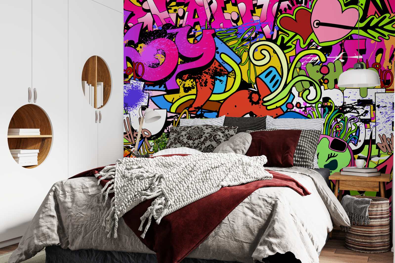 Fototapet graffiti pe străzi