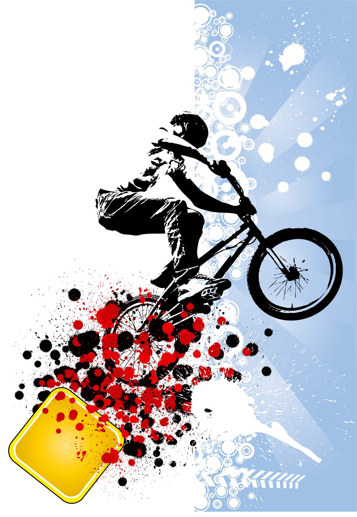 Fototapet rider bmx în momentul săriturii