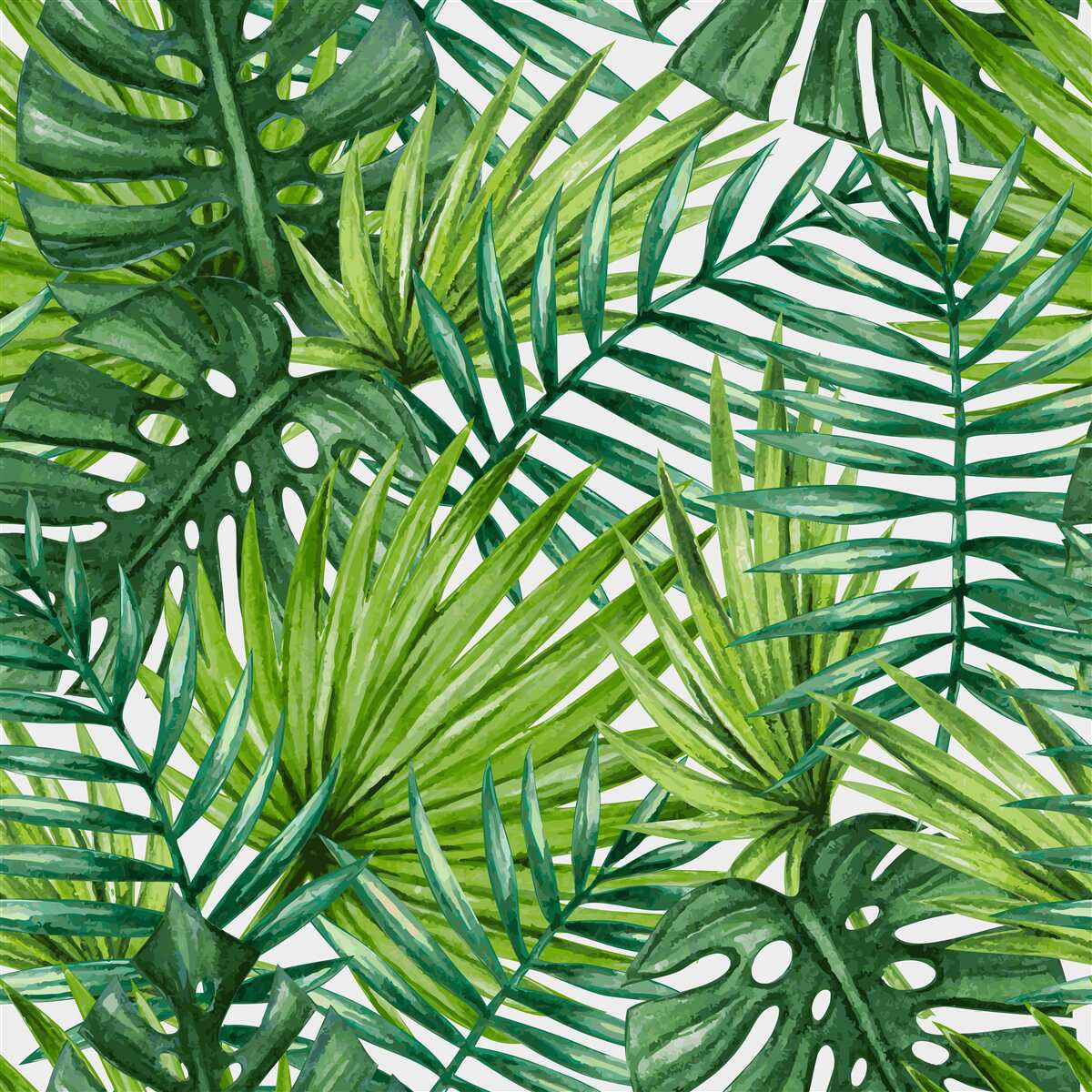 Fototapet plante tropicale verzi luxuriante