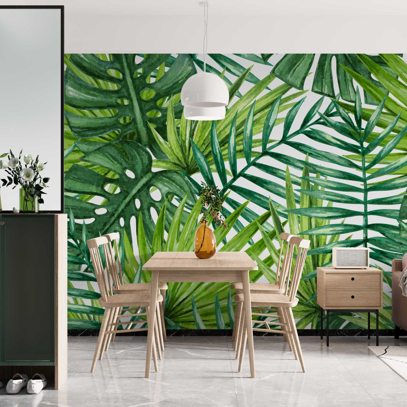 Fototapet plante tropicale verzi luxuriante