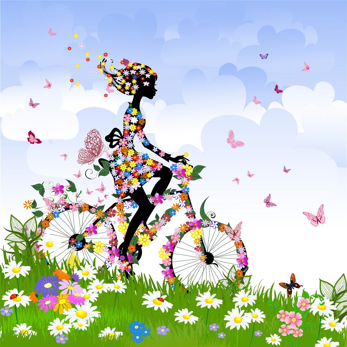 Fototapet biciclist