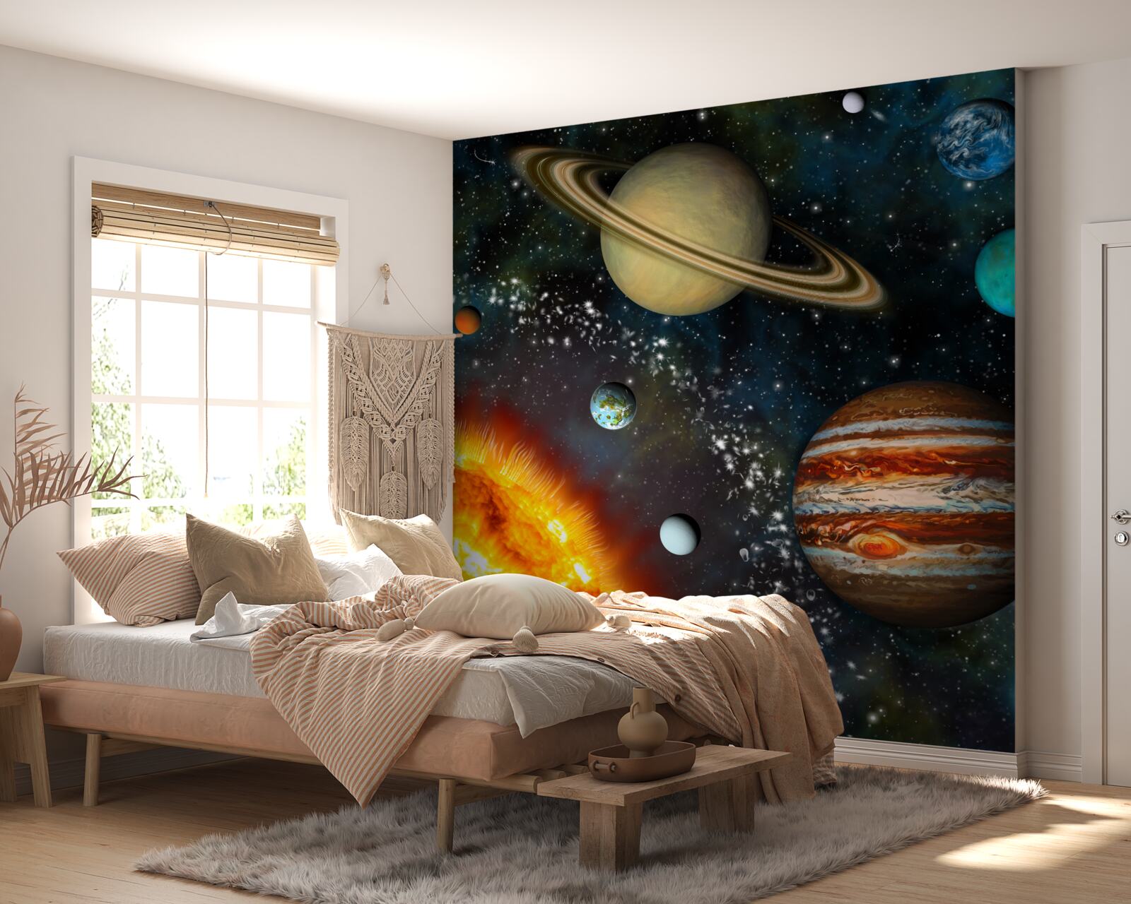 Fototapet planete care se învârt în jurul soarelui