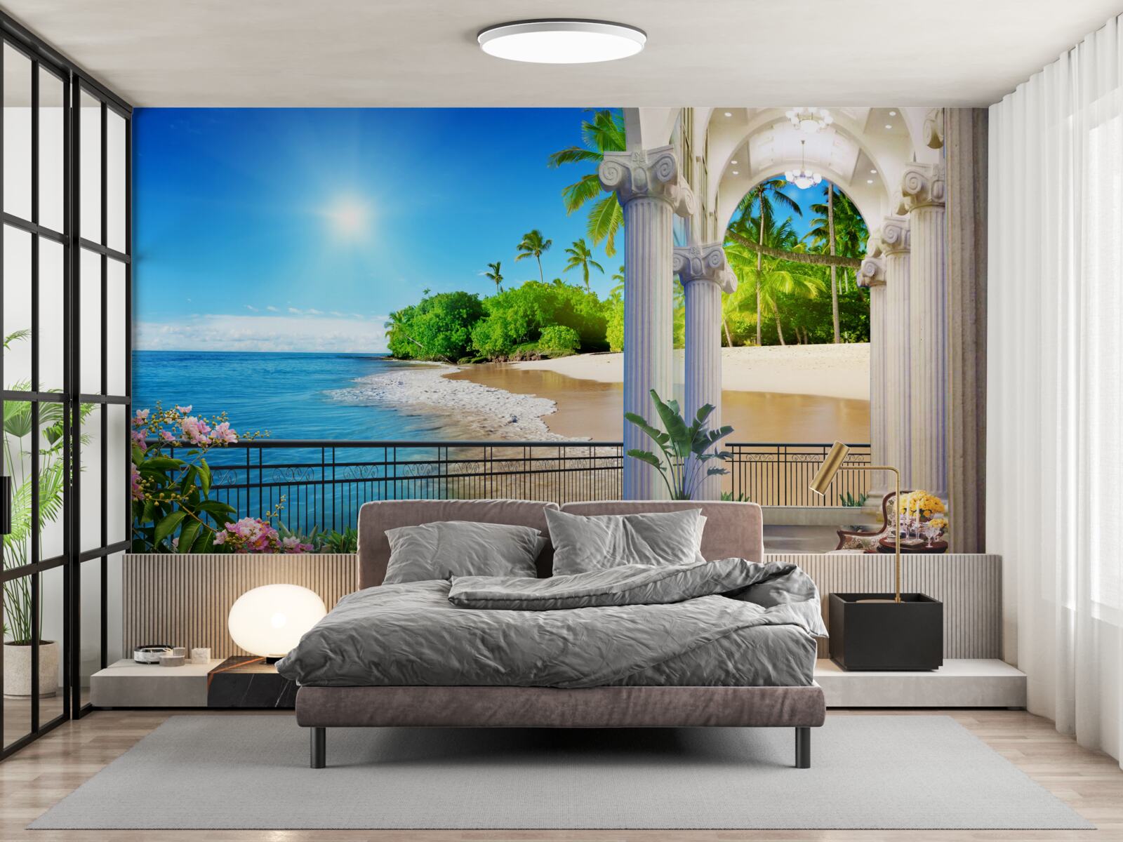 Fototapet zi însorită strălucitoare pe o coastă tropicală