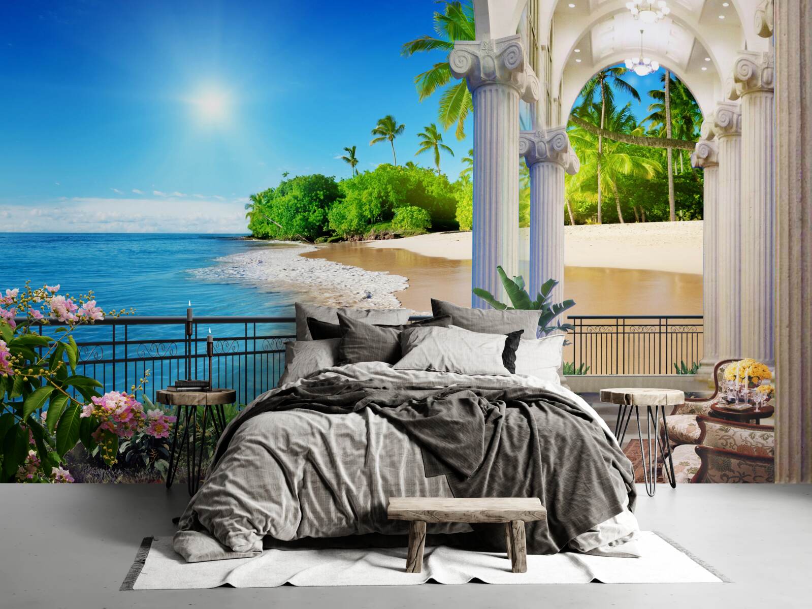 Fototapet zi însorită strălucitoare pe o coastă tropicală