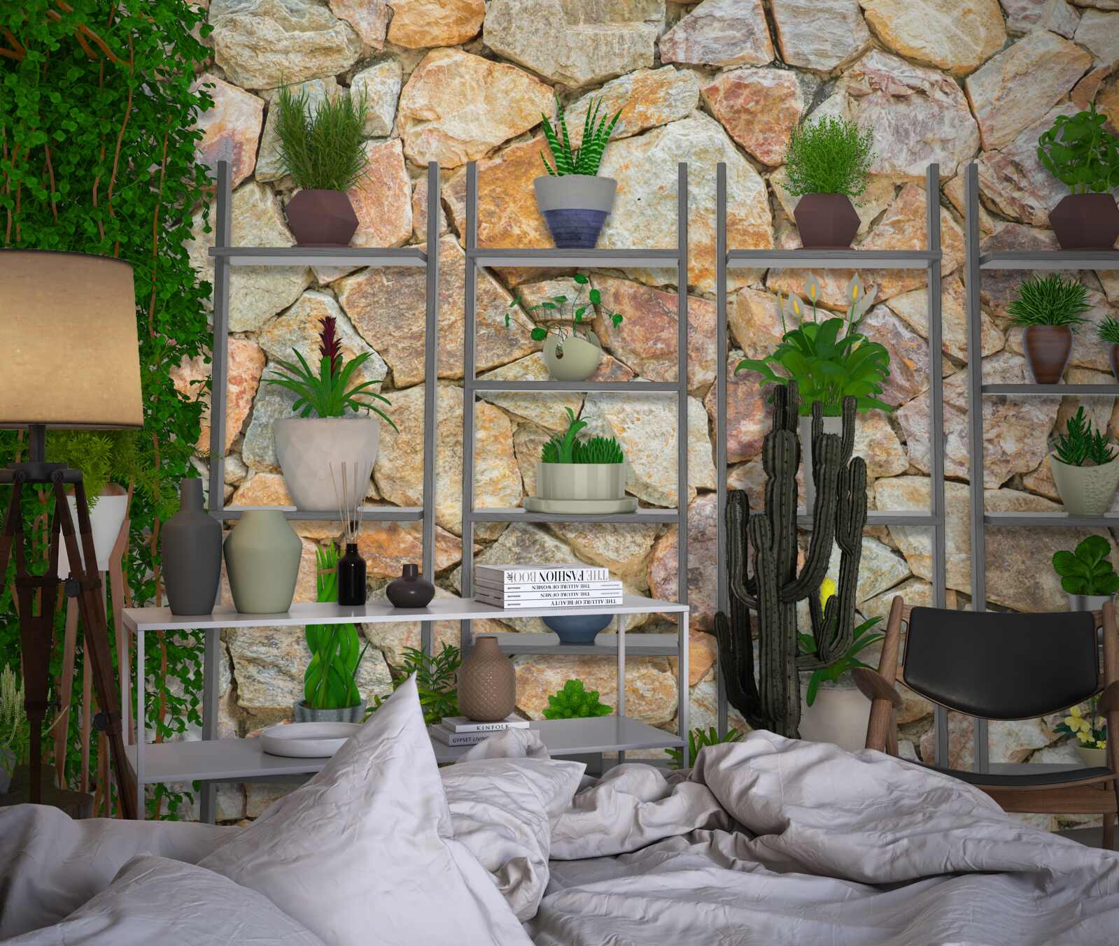 Fototapet plante verzi în designul interior