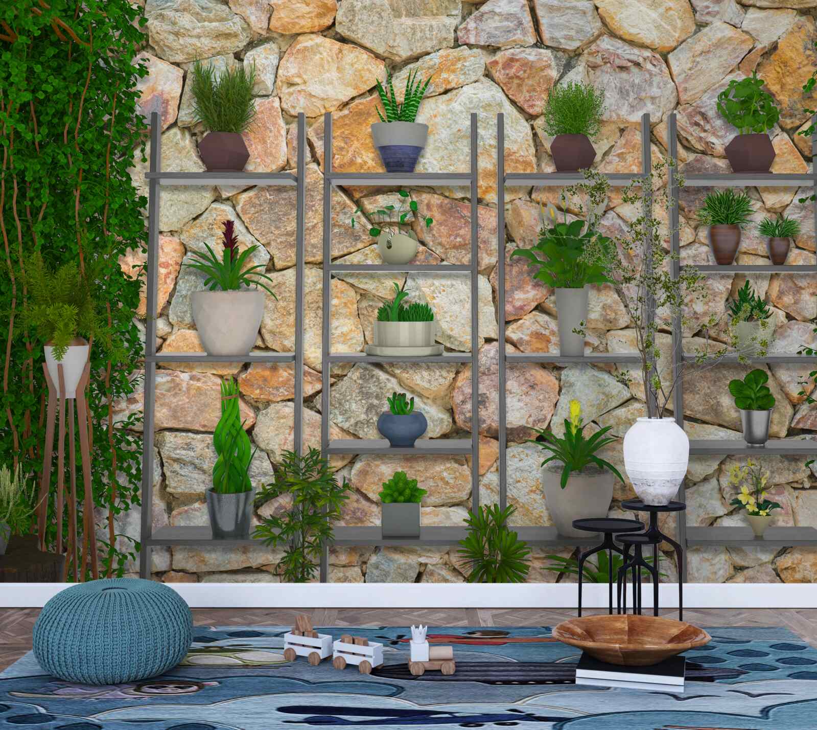 Fototapet plante verzi în designul interior