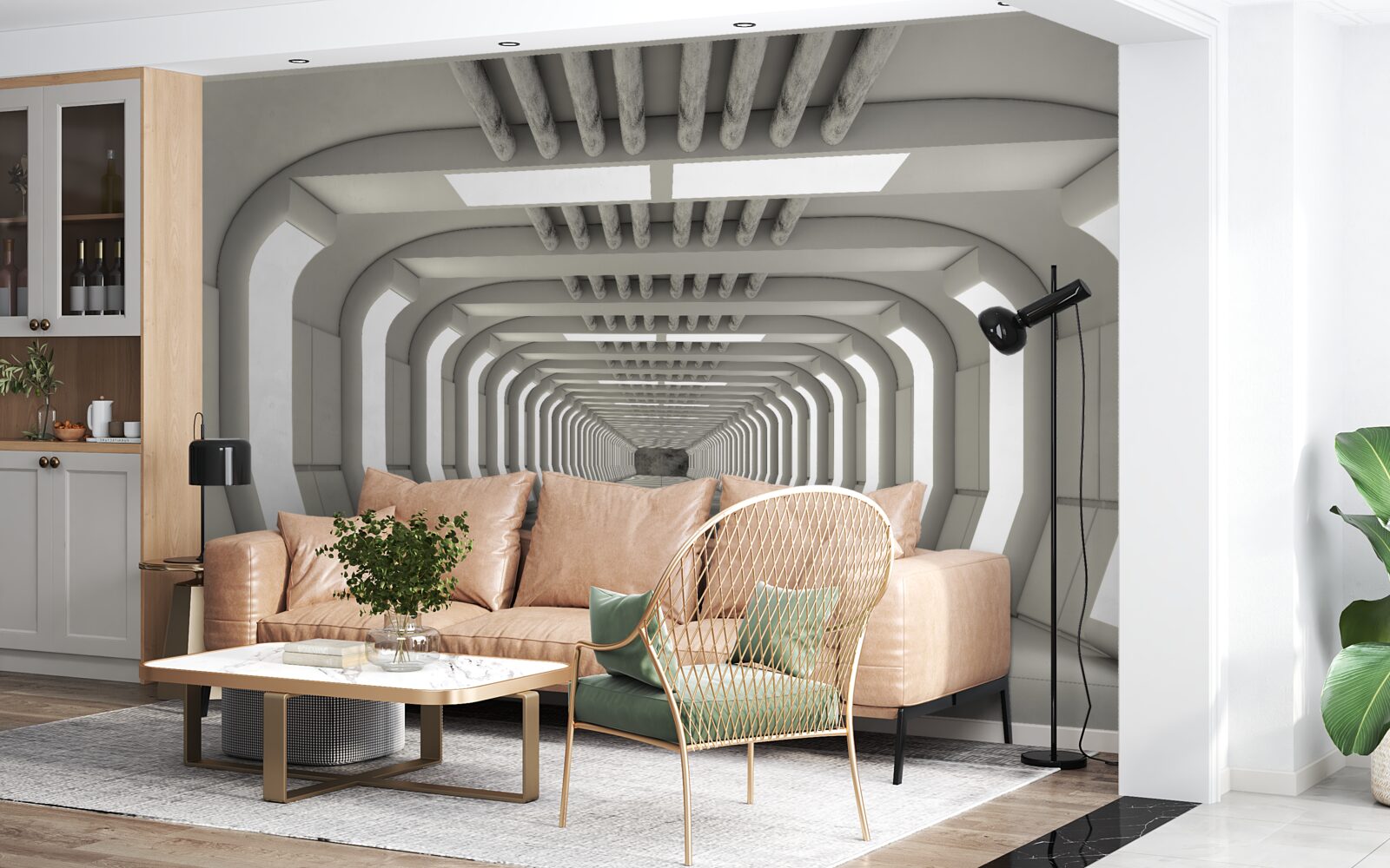 Fototapet stil tunel modern