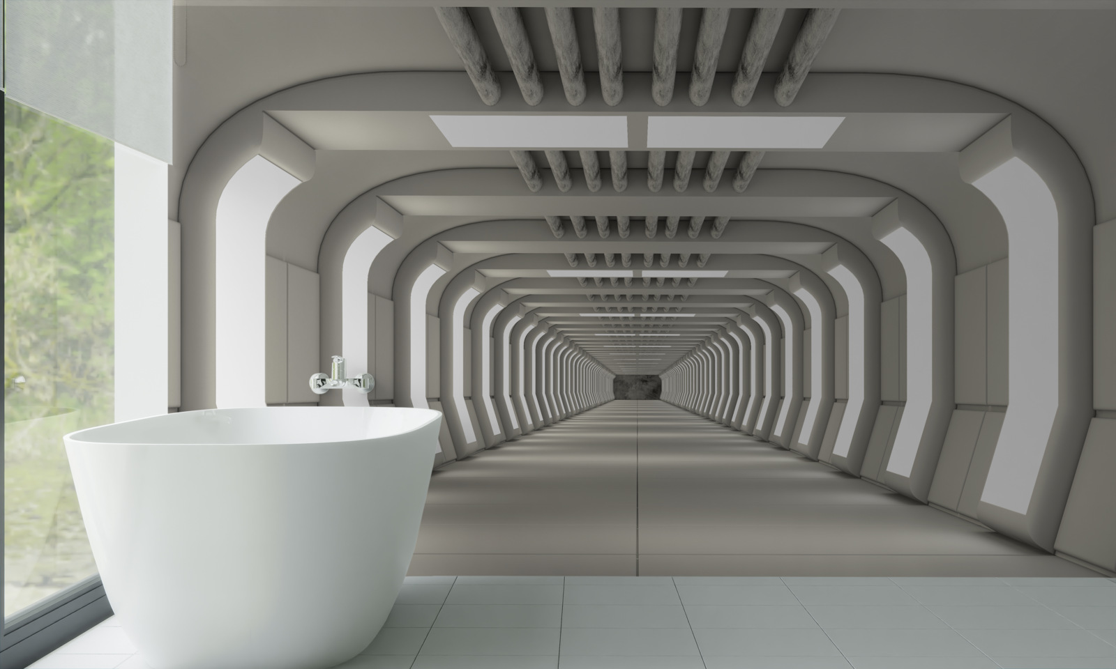 Fototapet stil tunel modern
