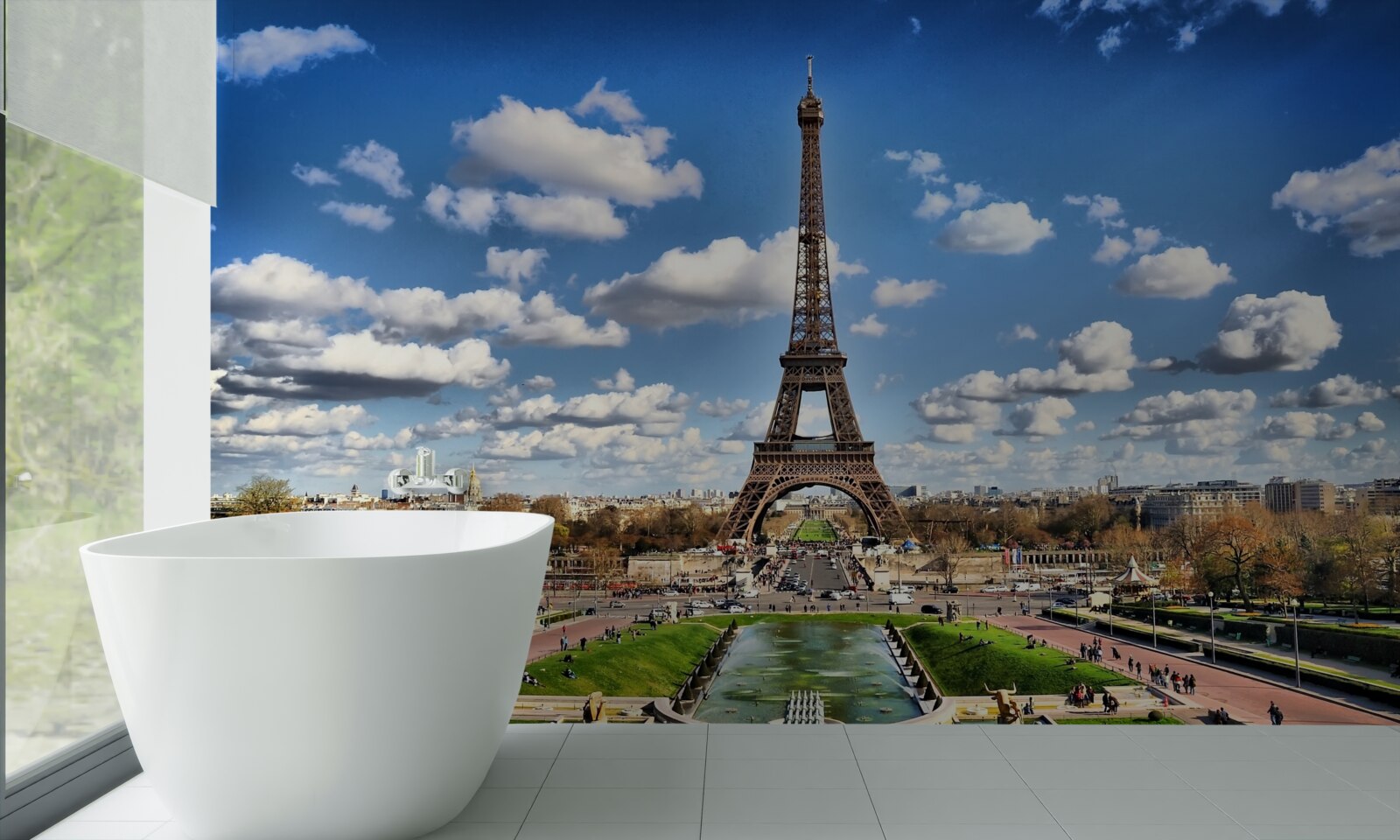 Fototapet vedere de vară a Parisului