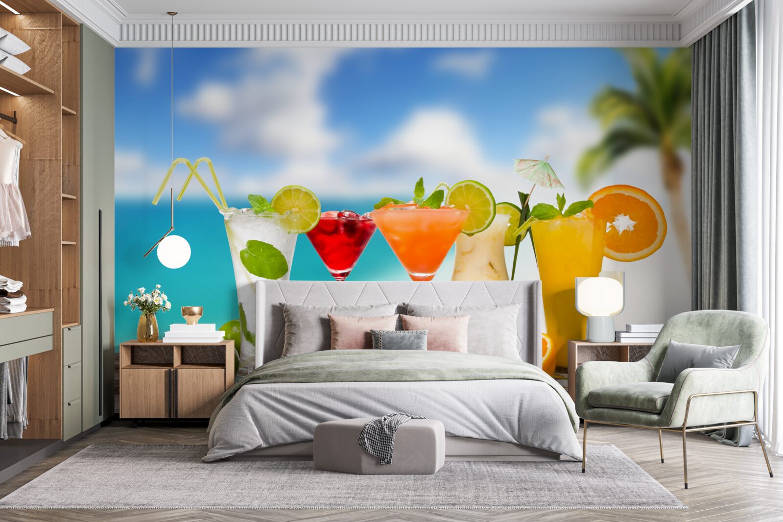Fototapet cocktailuri tropicale pentru vară