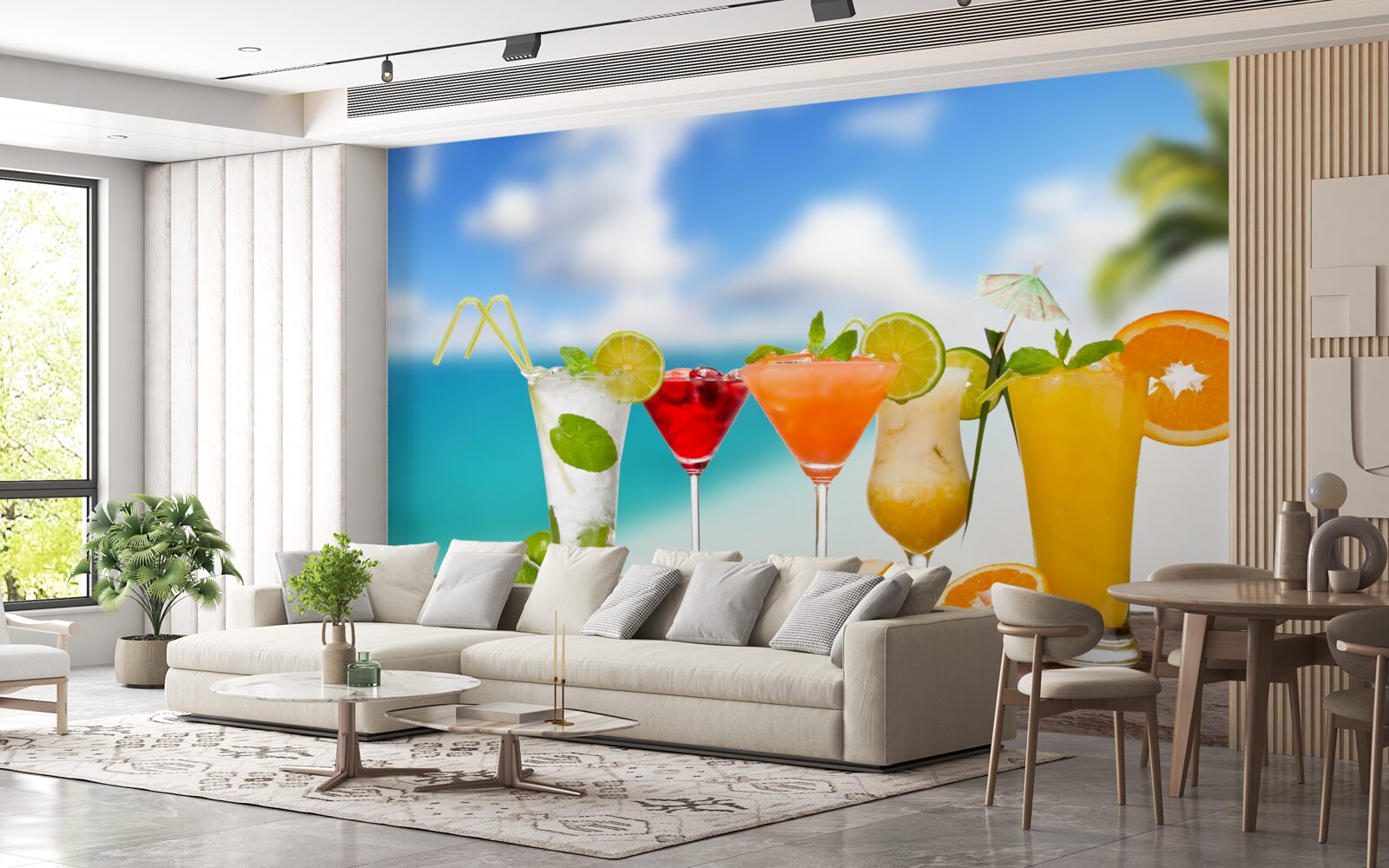 Fototapet cocktailuri tropicale pentru vară
