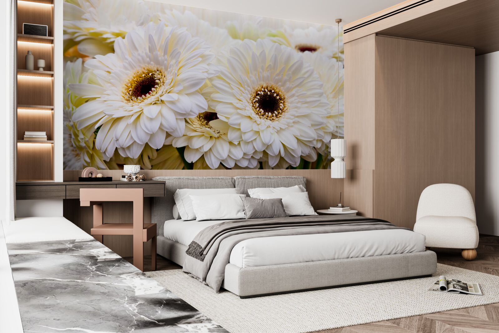 Fototapet buchet ușor de gerbera