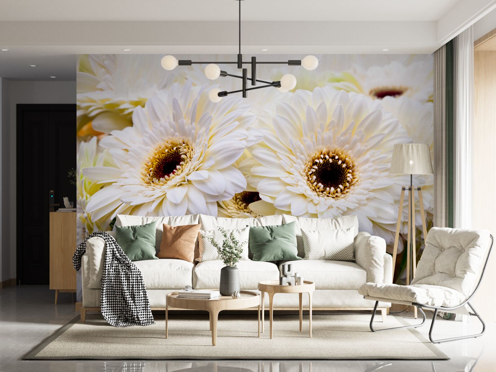 Fototapet buchet ușor de gerbera