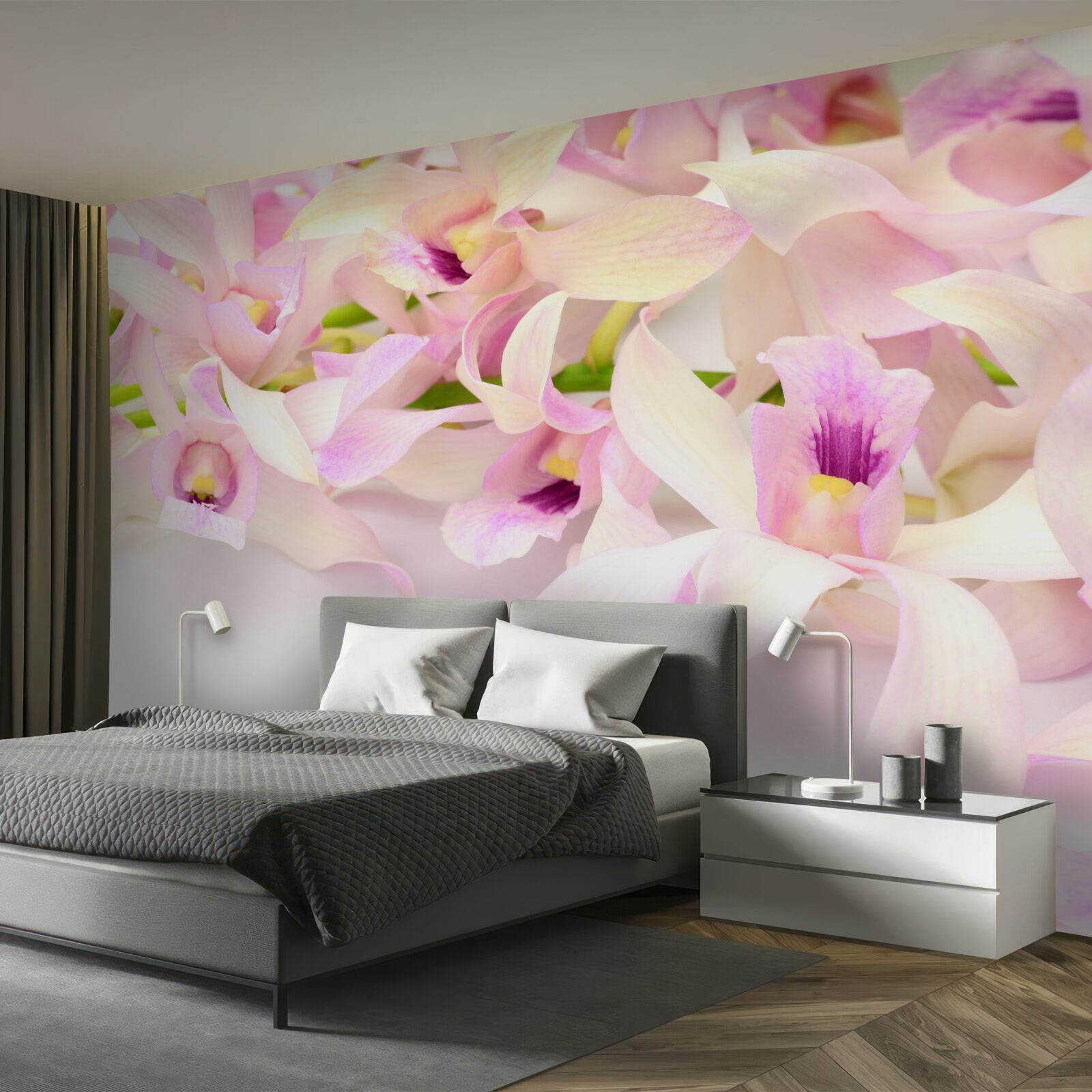 Fototapet muguri de flori roz delicat