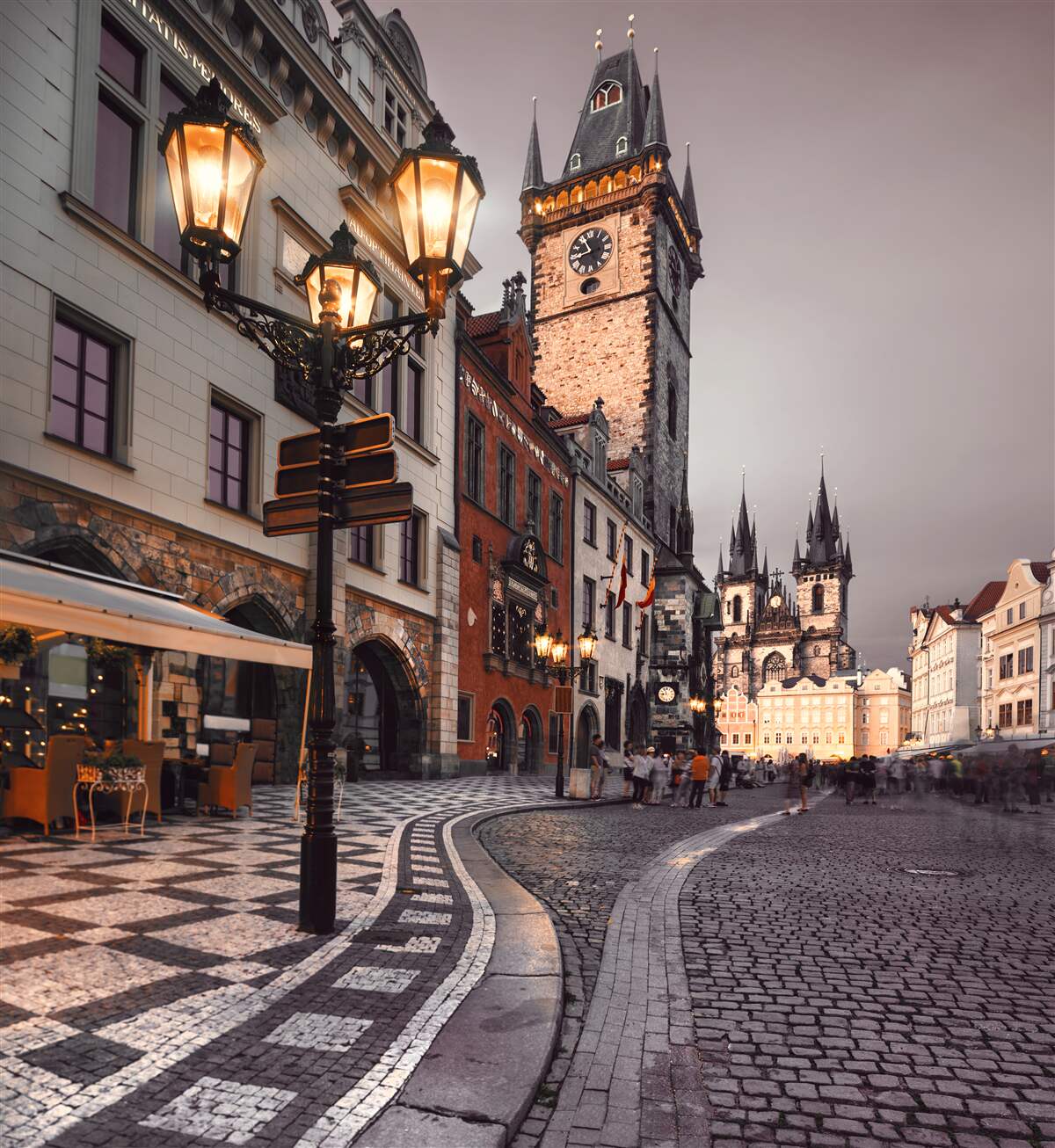 Fototapet piața din cracovia seara