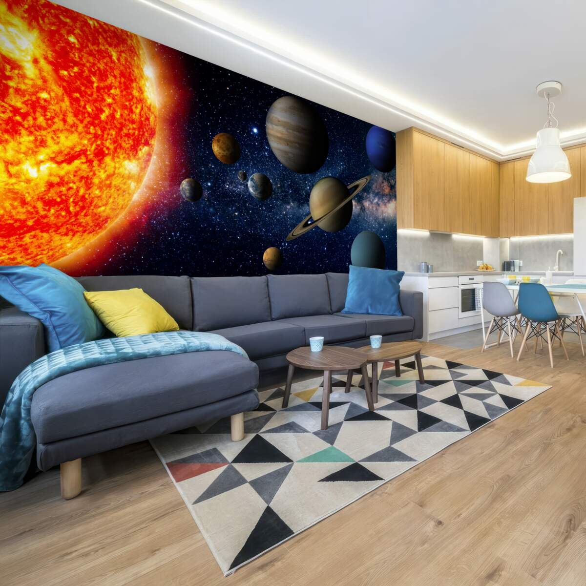 Fototapet dimensiunile planetelor și stelelor