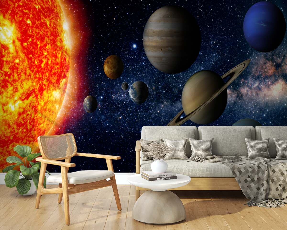 Fototapet dimensiunile planetelor și stelelor