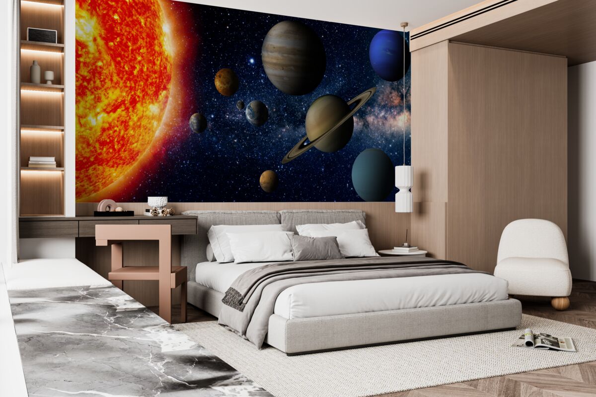 Fototapet dimensiunile planetelor și stelelor