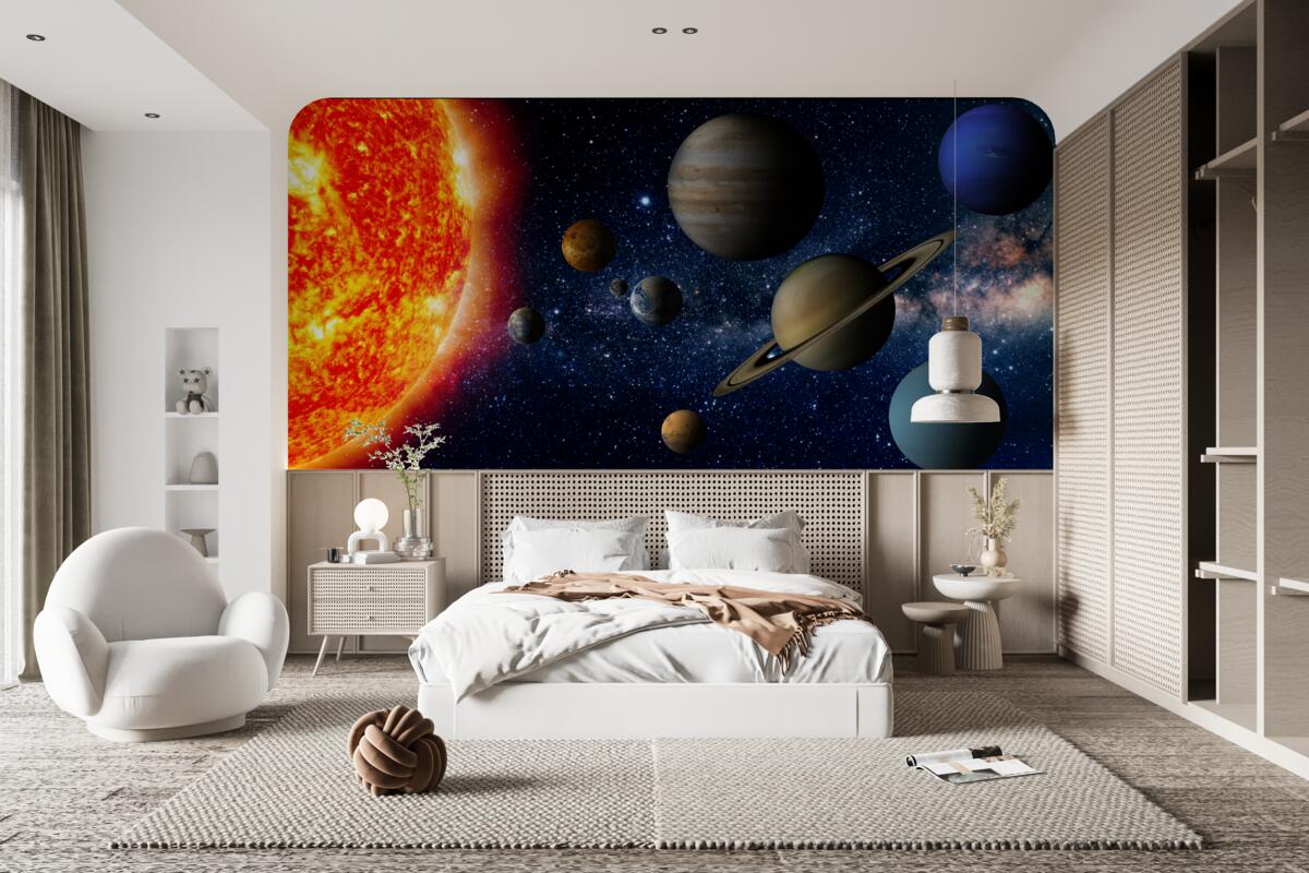 Fototapet dimensiunile planetelor și stelelor