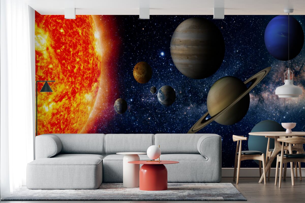 Fototapet dimensiunile planetelor și stelelor