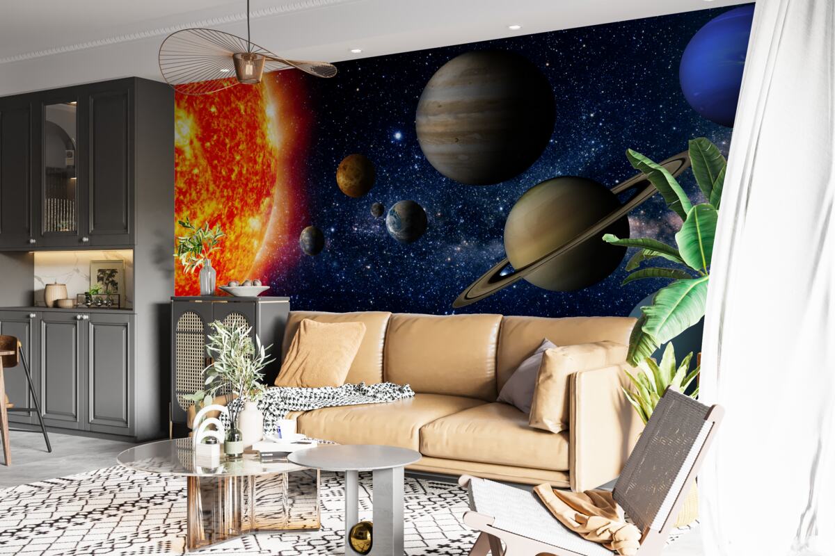 Fototapet dimensiunile planetelor și stelelor