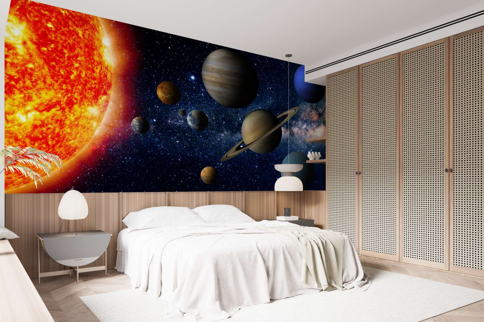 Fototapet planete care se învârt în jurul soarelui