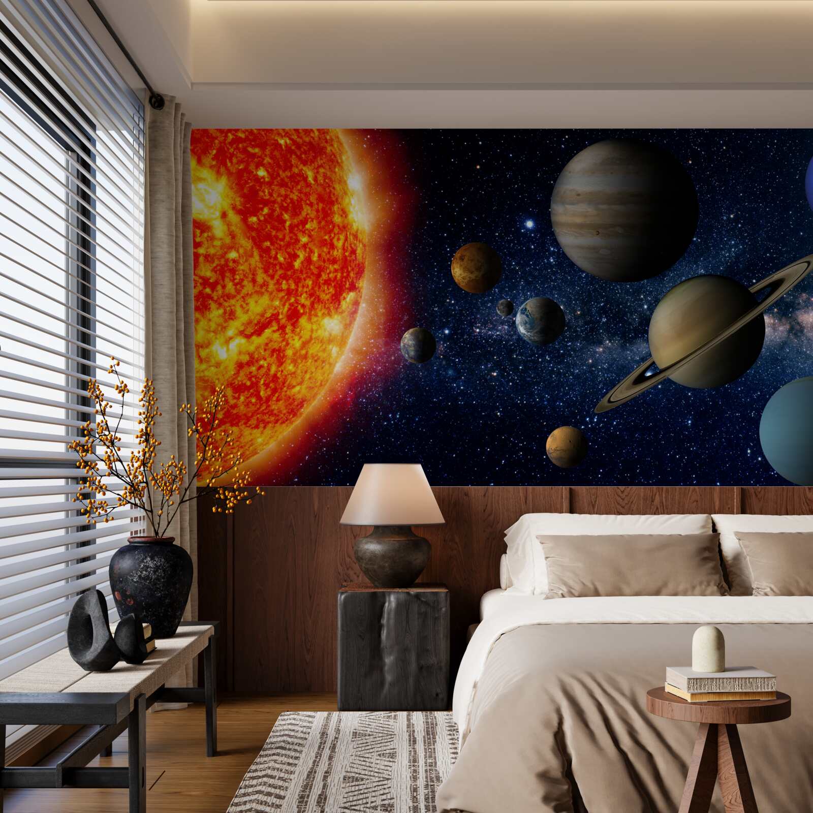 Fototapet planete care se învârt în jurul soarelui